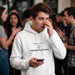 Veste À Capuche Humour d'introverti Je suis venu, j'ai vu, j'ai vo