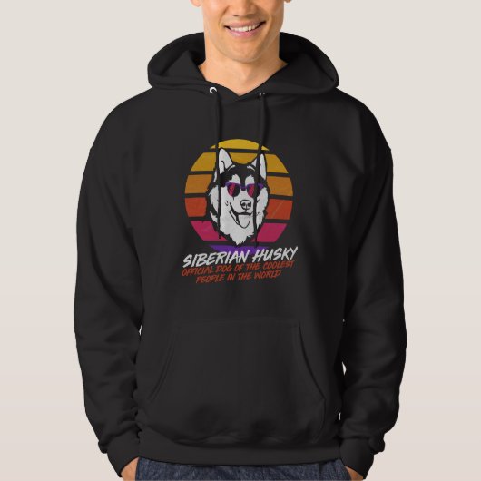 Veste À Capuche Husky sibérien le plus froid (Devant)