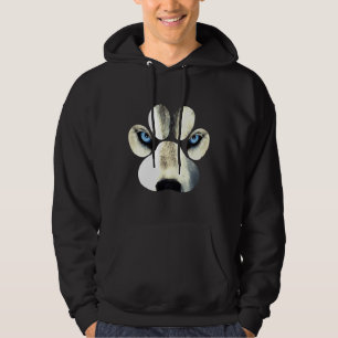 Veste À Capuche Husky Superbe Huskies Paw Face