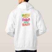 Veste À Capuche Hustle Until the Dream Hits Reality – Motivational (Dos)
