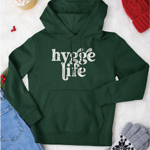 Veste À Capuche Hygge Life Cosy Danois Citation Typographie Nordiq