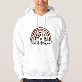 Veste À Capuche Hygiéniste dentaire ou assistante Léopard Arc-en-c