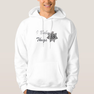 Veste À Capuche I Babysit Thugs-Officier Sweatshirt-Insigne Argent