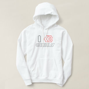 Veste À Capuche I Heart Geek ASCII ART