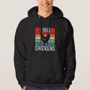 Veste À Capuche I Hug Poulets Retro Style Vintage Poulets 1