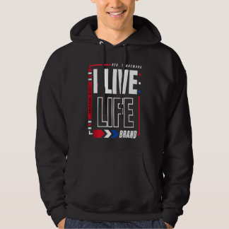 Veste À Capuche I Live Life American Style Patriotic USA Registere