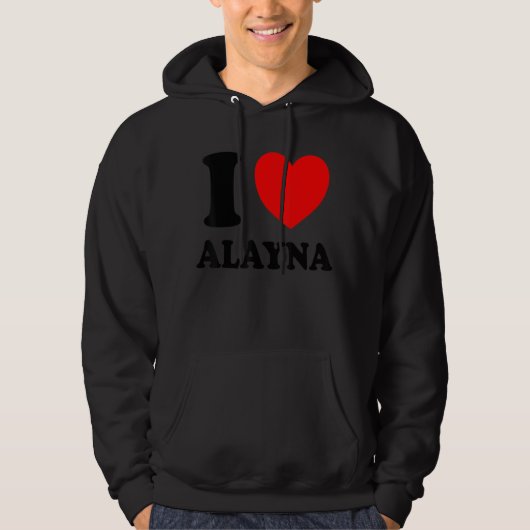 Veste À Capuche I Love Alayna (Devant)