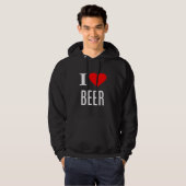 Veste À Capuche I Love Beer - Bière (Devant entier)