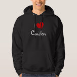 Veste À Capuche I Love Caiden<br><div class="desc">"I Love Caiden" conception cardiaque. De mignonnes idées cadeaux d'anniversaire.</div>