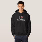 Veste À Capuche I Love Canada - Fier Canadien (Devant entier)