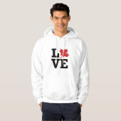 Veste À Capuche I Love Canada Maple Leaf (Devant entier)
