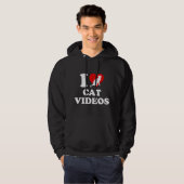 Veste À Capuche I Love Cat Videos (Devant entier)