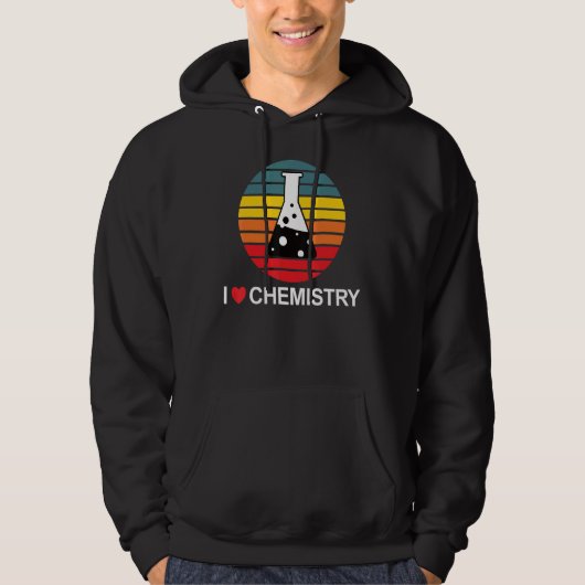 Veste À Capuche I Love Chimie Fun Chimique Science (Devant)