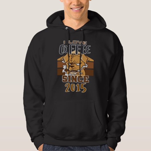 Veste À Capuche I love coffee since 2015 (Devant)