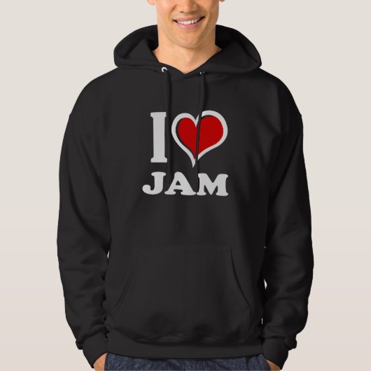 Veste À Capuche I Love Jam I Heart (Devant)