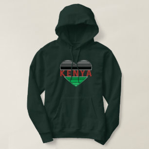 Veste À Capuche I Love Kenya, Kenyan Heart T-Shirt