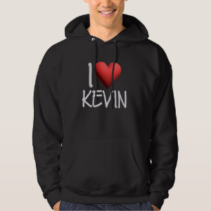 Veste À Capuche I Love Kevin Nom Hommes Personnalisés Guy BFF Ami