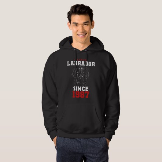 Veste À Capuche I love labrador since 1987 (Devant entier)
