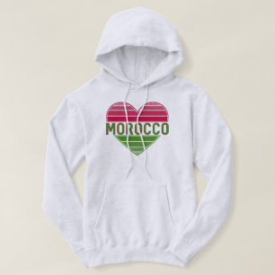 Veste À Capuche I Love Morocco, coeur marocain