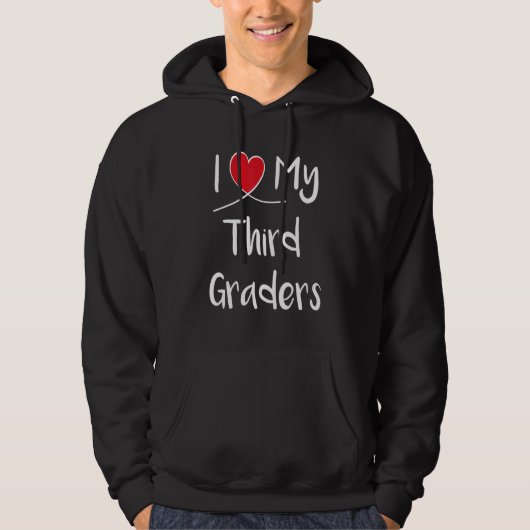 Veste À Capuche I Love My 3rd Graders Virtual Third Grade Teacher (Devant)