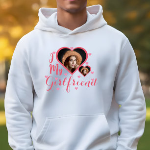 Veste À Capuche I Love My Girlfriend Photo personnalisée Customisé