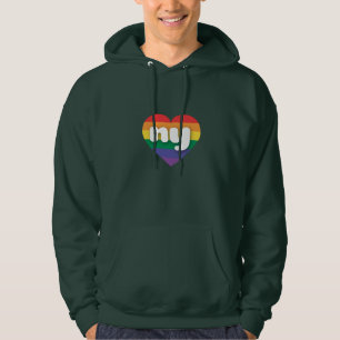 Veste À Capuche I Love New York Rainbow Heart
