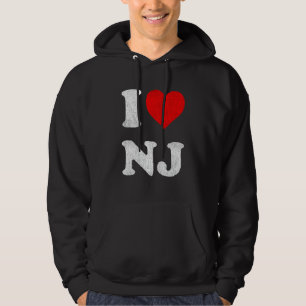 Veste À Capuche I Love NJ Souvenir I Heart New Jersey