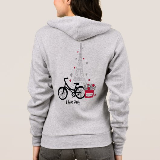 Veste À Capuche I Love Paris (Dos)