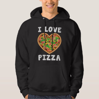 Veste À Capuche I Love Pizza Food Lovers Heart Gift Funny
