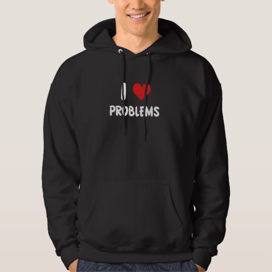 Veste À Capuche I Love Problems - Coeur - Math Science Research La (Devant)