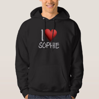 Veste À Capuche I Love Sophie Nom Fille Personnalisée Femme Ami