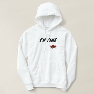 Veste À Capuche “I’m Fine” Minimalist Hoodie – Emotional Aesthetic