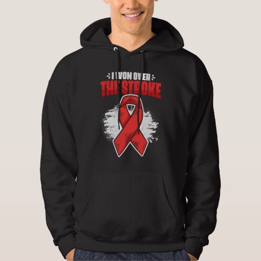 Veste À Capuche I Won Over Stroke Survivor Red Ribbon Stroke Aware (Devant)