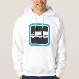 Veste À Capuche Icône bleue de semi-remorque et remorque