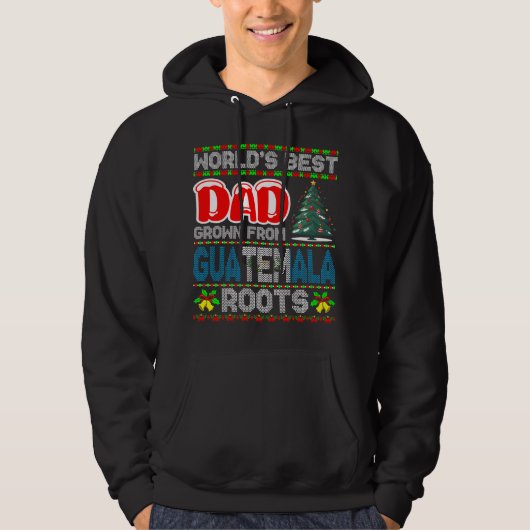 Veste À Capuche Idée de cadeau de Noël pour papa au Guatemala Pull (Devant)