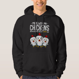 Veste À Capuche Idée de la dame de poulet folle