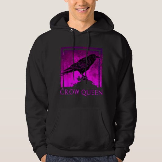 Veste À Capuche Idée d'observation des oiseaux de la Reine Corbeau (Devant)