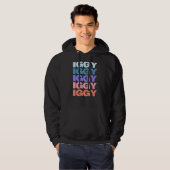 Veste À Capuche Iggy de texte répété moderne (Devant entier)