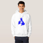 Veste À Capuche Îles britanniques en bleu (Devant entier)