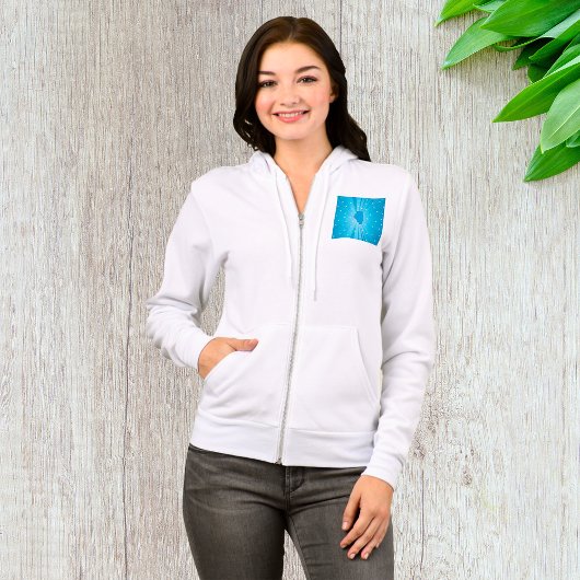 Veste À Capuche Illinois silhouette étoile bleue éclatée