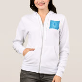 Veste À Capuche Illinois silhouette étoile bleue éclatée (Devant)