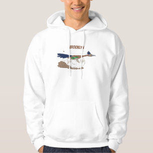 Veste À Capuche Illustration amusante de la caricature d'oiseau du