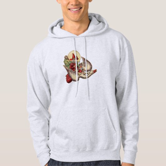 Veste À Capuche Illustration Antique de l'Enfant de Mère l'Oye (Devant)