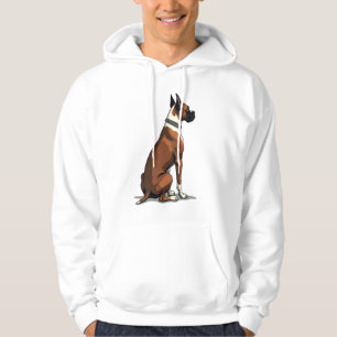 Veste À Capuche Illustration de Boxer Vintage vu de dos Marron W