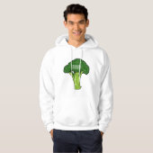 Veste À Capuche Illustration de Broccoli (Devant entier)
