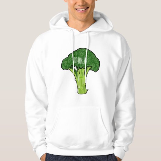 Veste À Capuche Illustration de Broccoli (Devant)