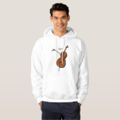 Veste À Capuche illustration de cartoon de violoncelle (Devant entier)