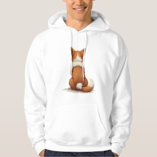 Veste À Capuche Illustration de chien vue arrière vintage sur fond