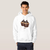 Veste À Capuche Illustration de Cupcake (Devant entier)