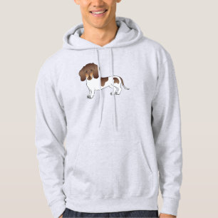 Veste À Capuche Illustration de Dachshund à poil court pied brun e